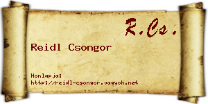 Reidl Csongor névjegykártya